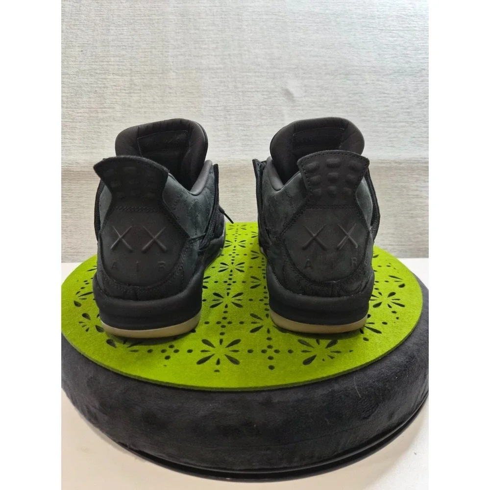 Air Jordan 4 Retro 930155-001 Mens US 9.5 Athletic Shoes Kaws Black Sneakers